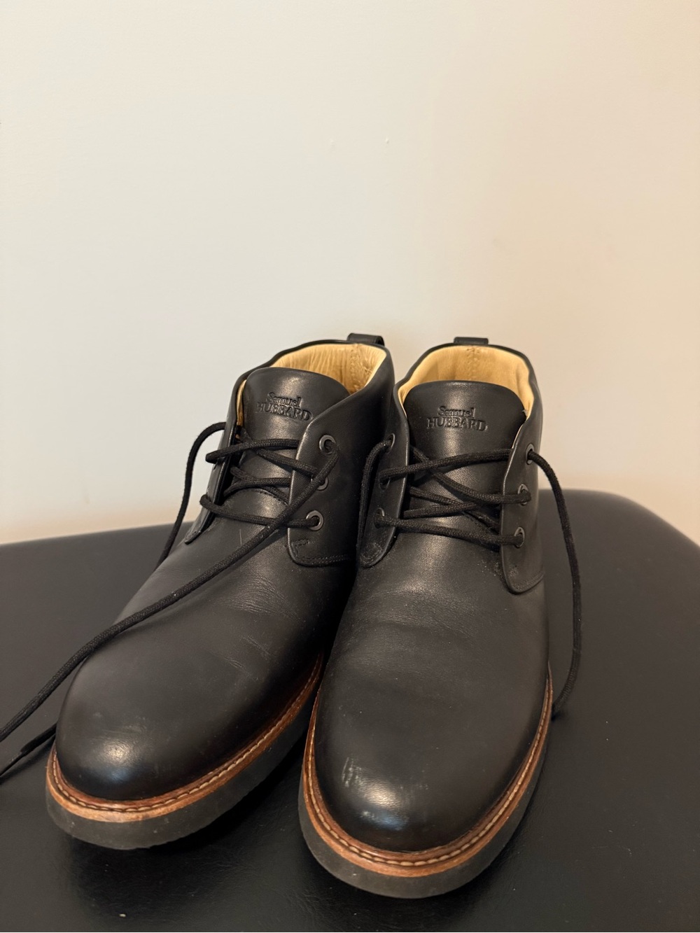 Samuel Hubbard Men's Black Leather Chukka Boots